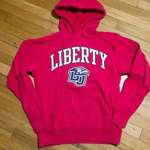 LU Football Liberty University Hoodie Red White S